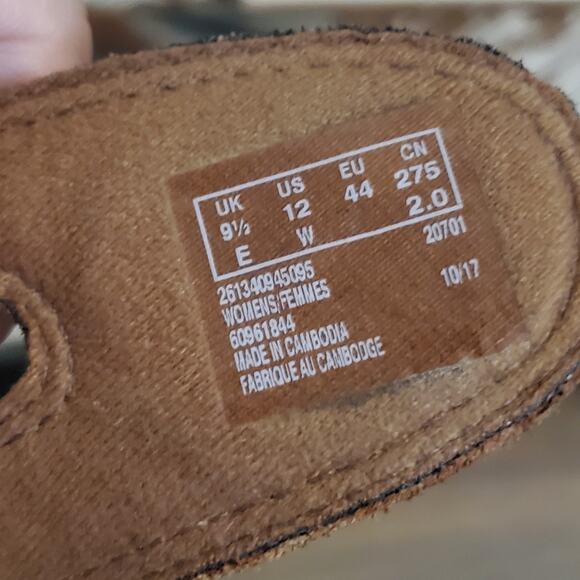 Clarks Collections Sandals Soft Cushion 3 Strap Adjustable Slide On US W12 - Picture 8 of 9